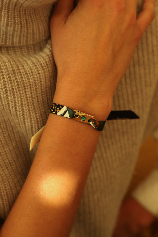 Star Ornament Set + 4cm Ribbon Brown Earth