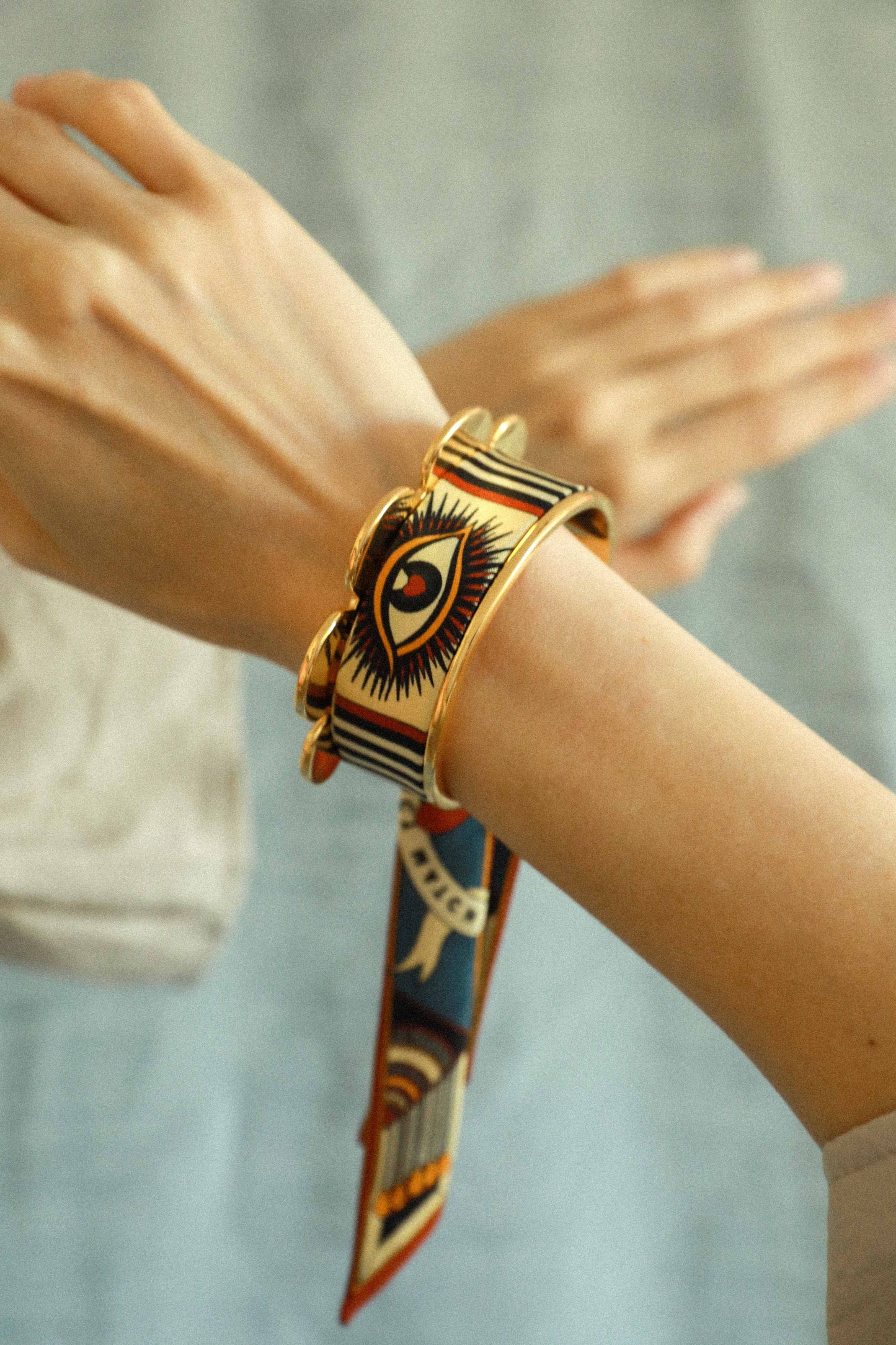 The Perfect Match Pennant and Ribbon Cuff, Neutral