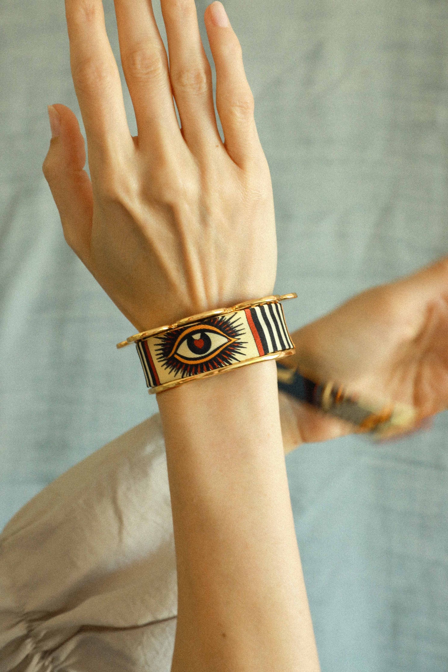 The Perfect Match Pennant and Ribbon Cuff, Neutral