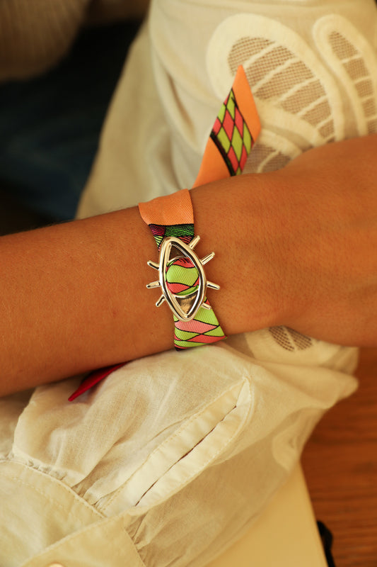 Star Ornament Set + 4cm Ribbon Brown Earth