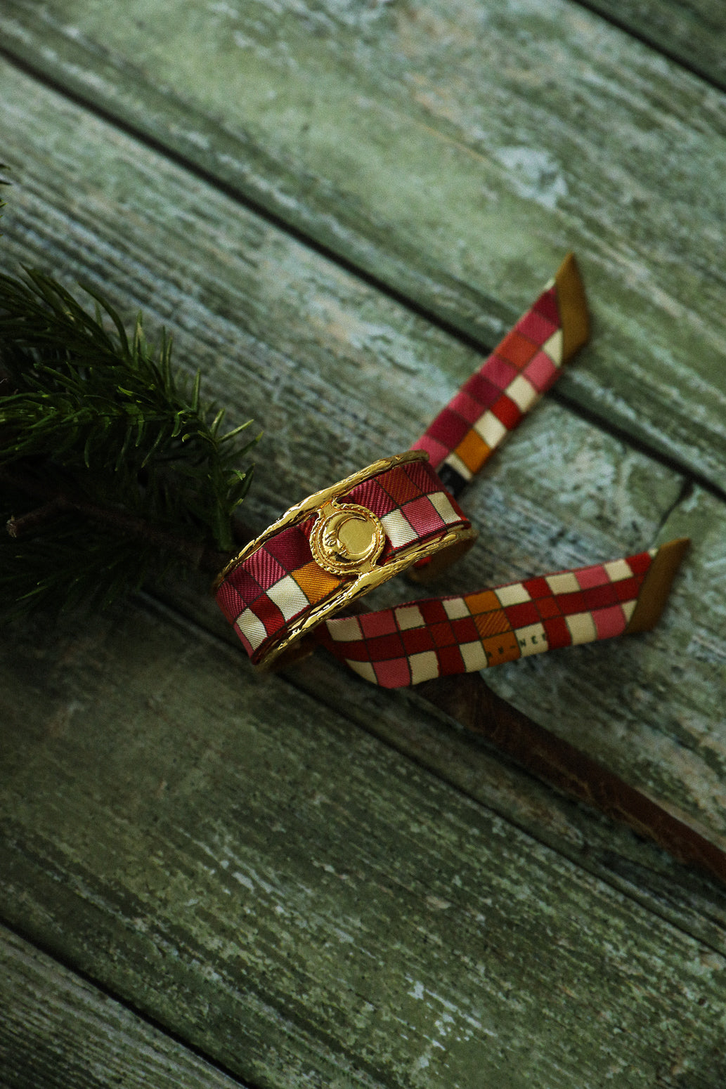 2cm silk ribbon Chapanoir, olive