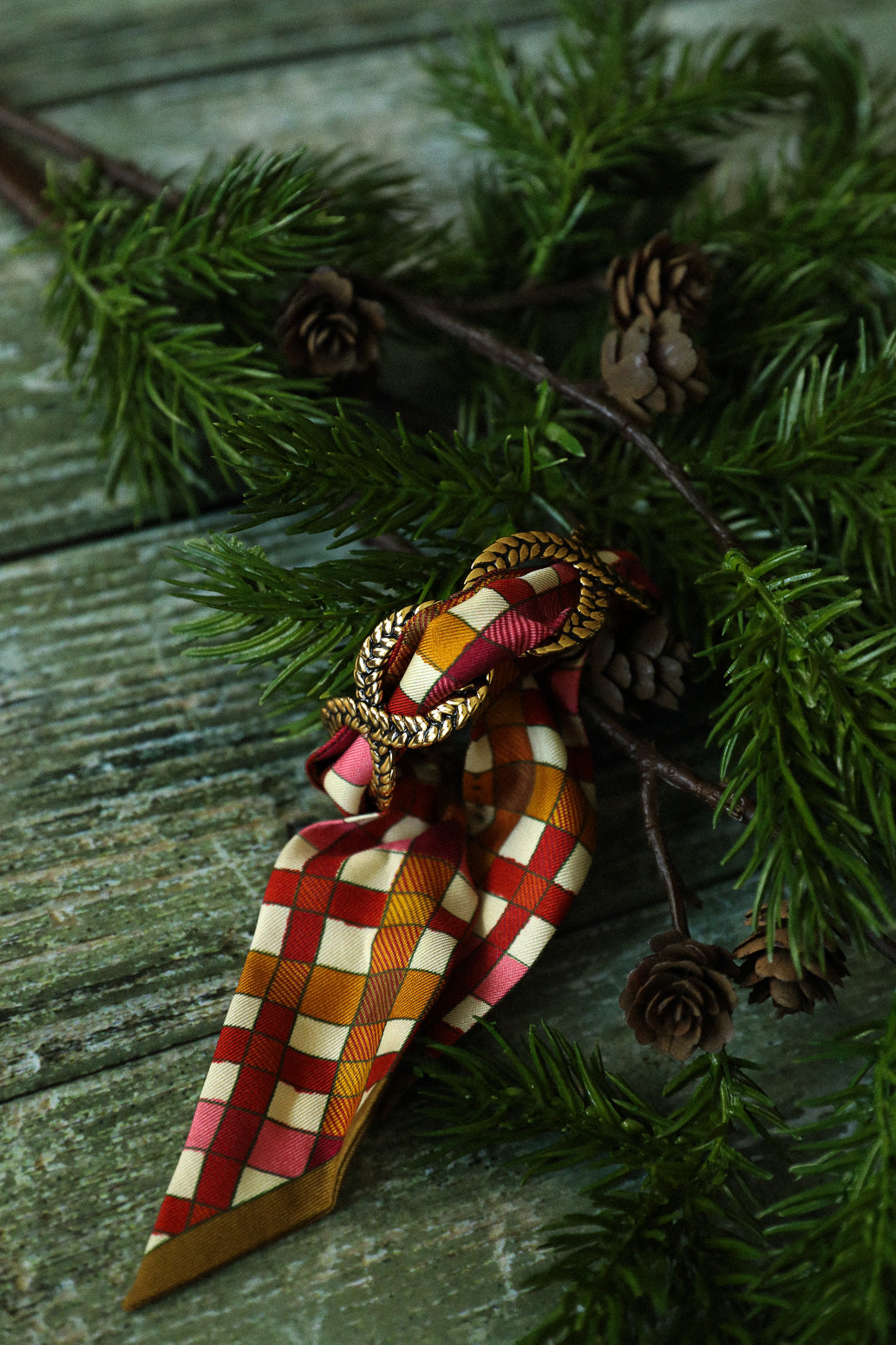 Gypsy Tales 4cm Silk Bracelet, Orange