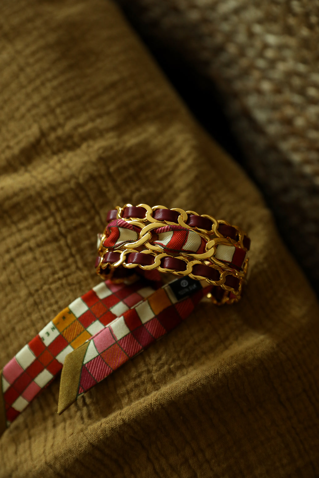 2cm silk ribbon Chapanoir, olive