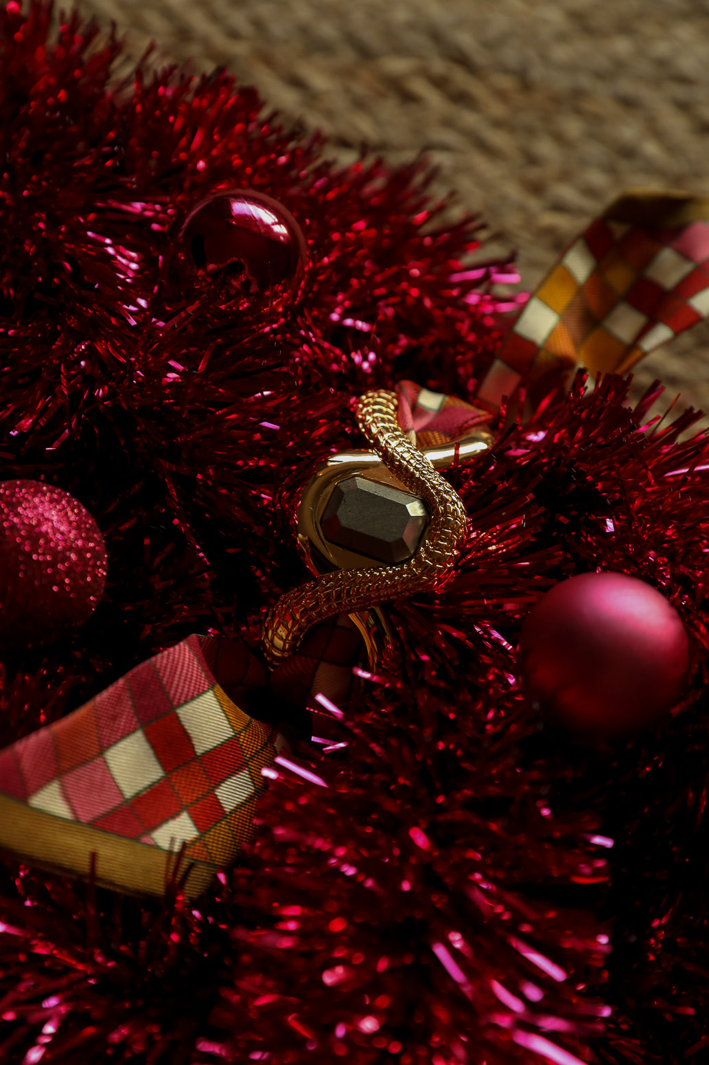 Gypsy Tales 4cm Silk Bracelet, Orange