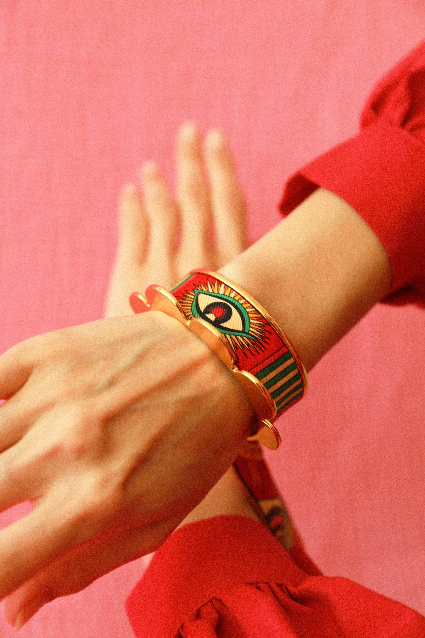 The Perfect Match Pennant and Ribbon Cuff, Colorful