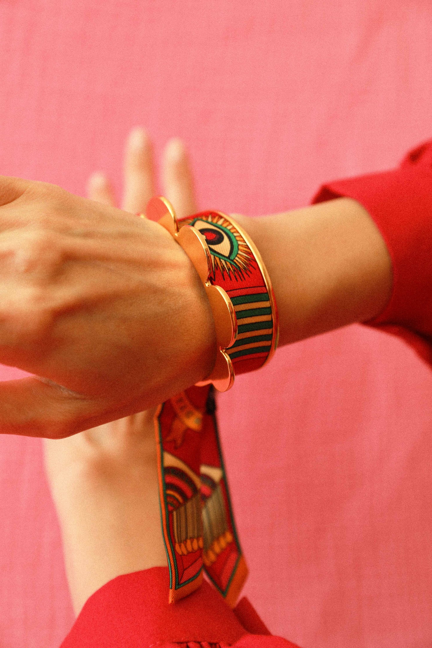 The Perfect Match Pennant and Ribbon Cuff, Colorful