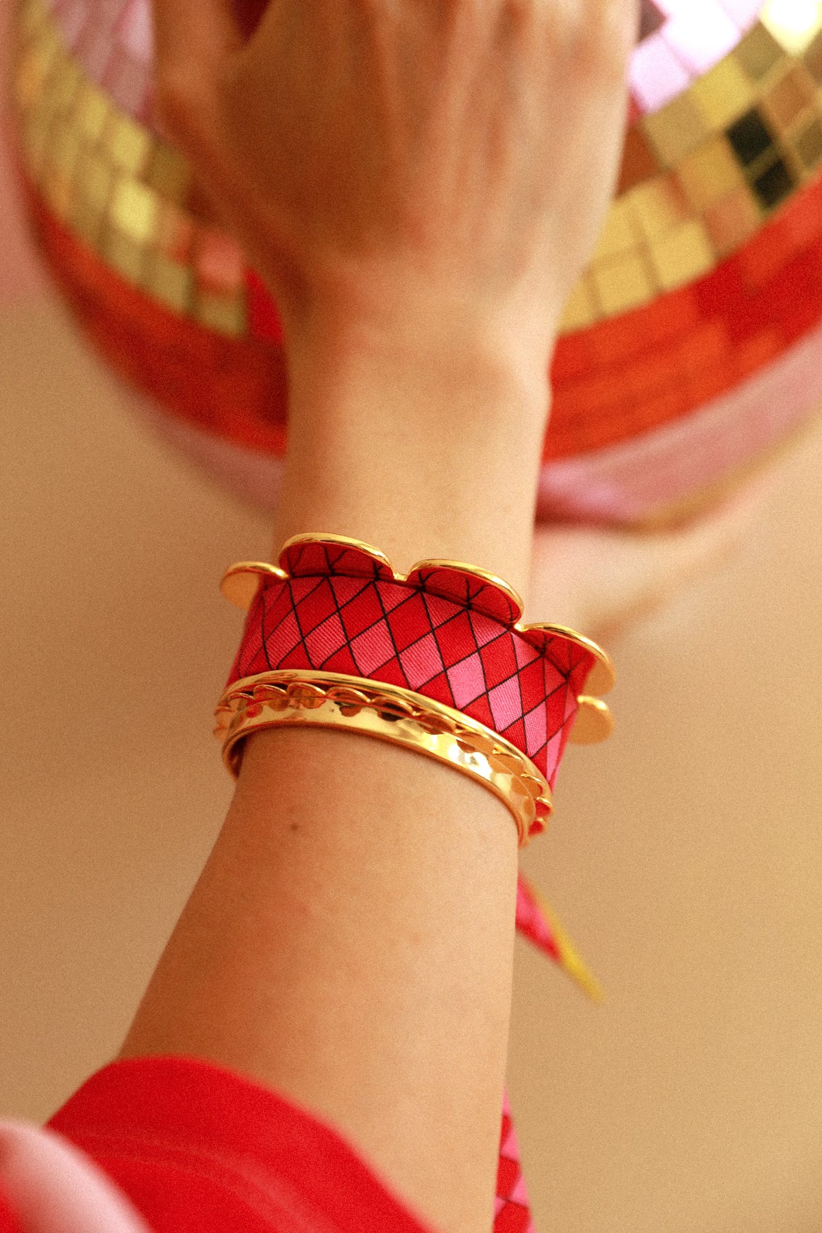 The Perfect Match Pennant and Ribbon Cuff, Colorful
