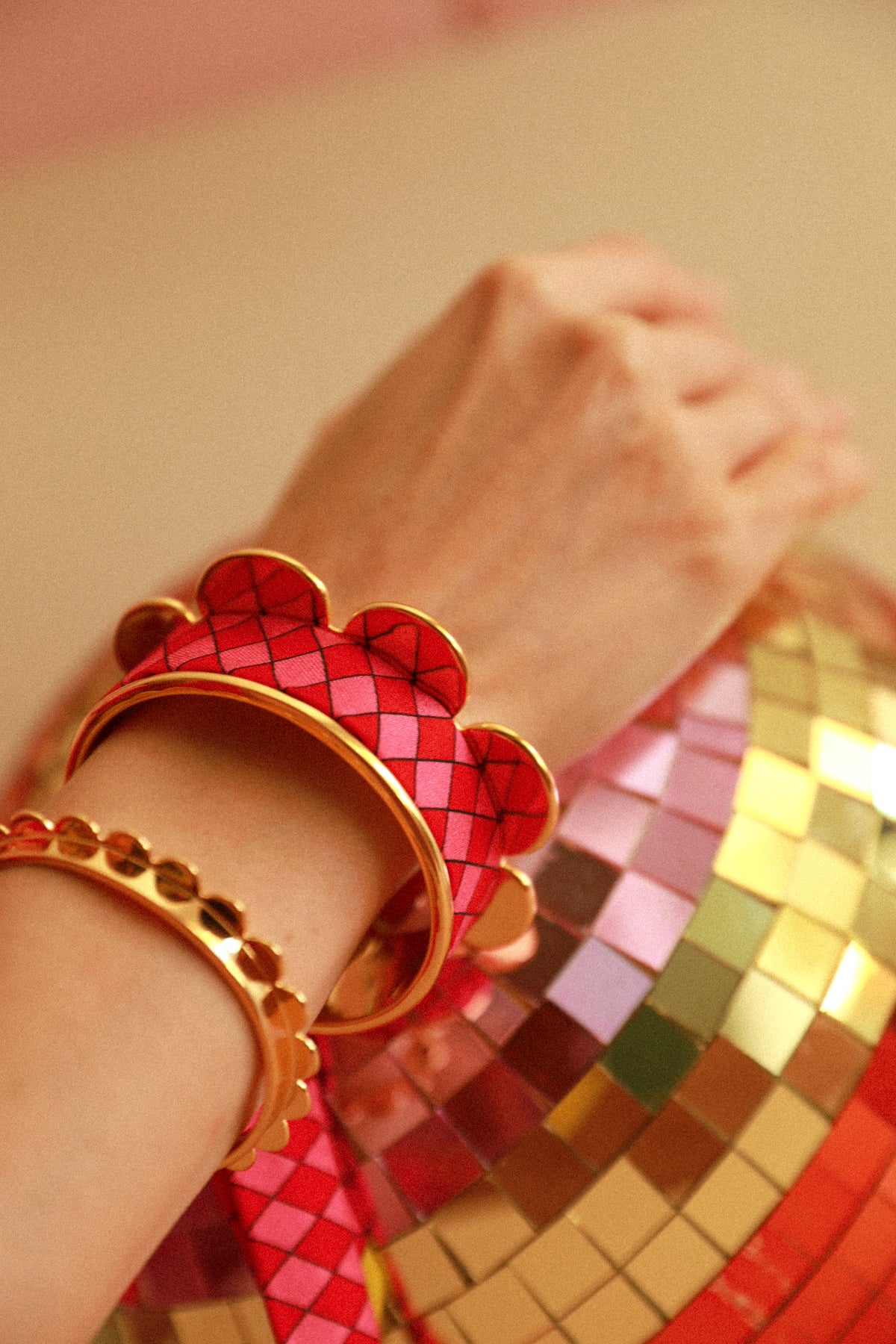The Perfect Match Pennant and Ribbon Cuff, Colorful