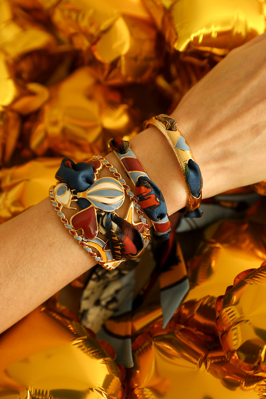 Bracelet Bim, émail bordeaux