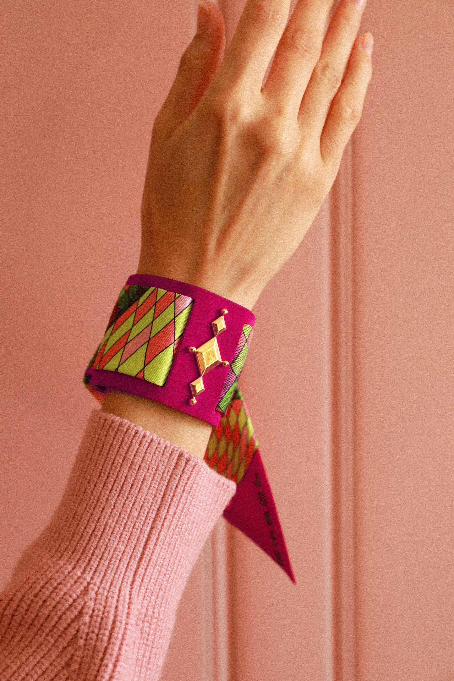 Circus cuff and Joker ribbon, colorful