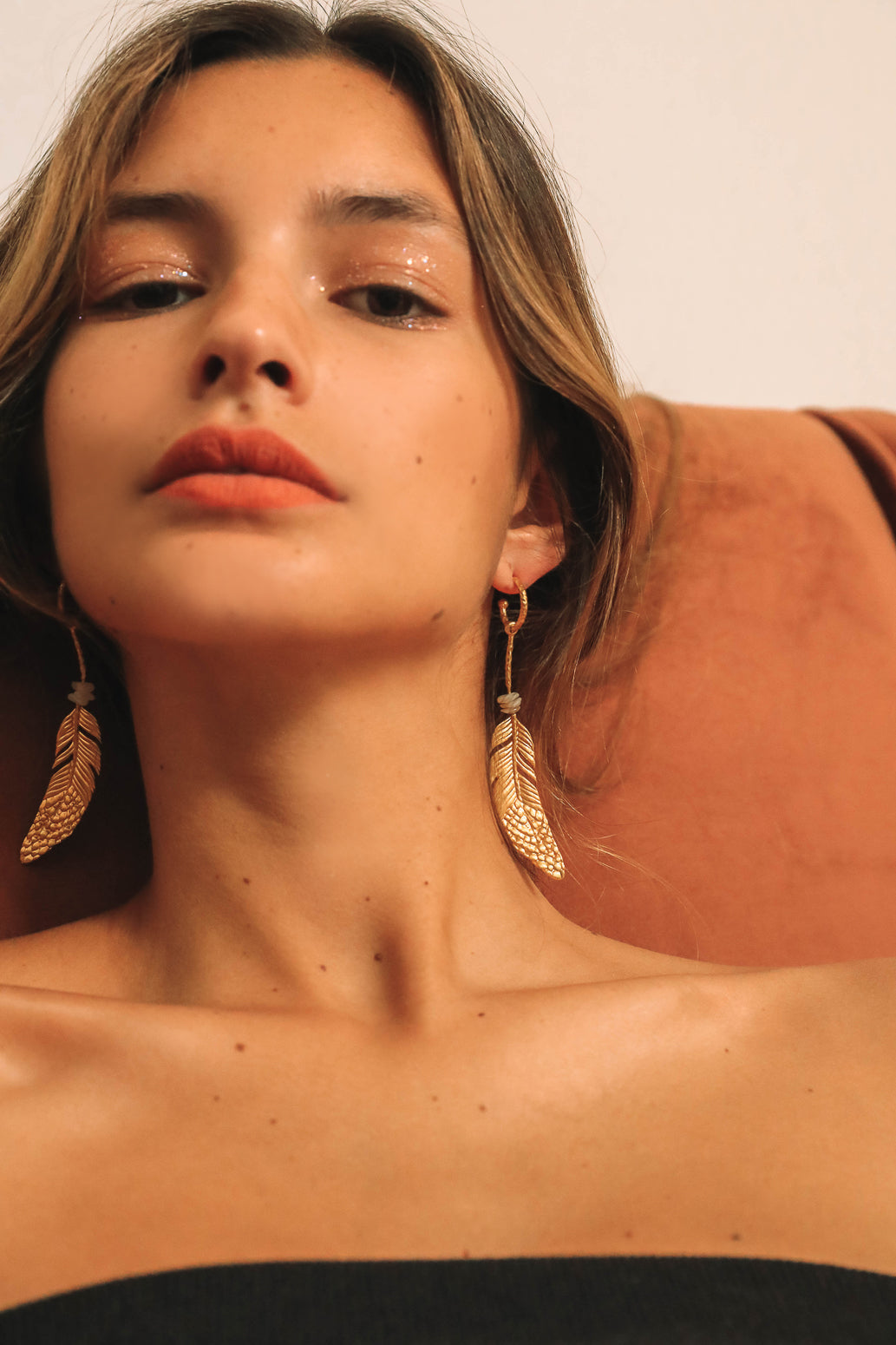 Flying Fish Feather Earrings