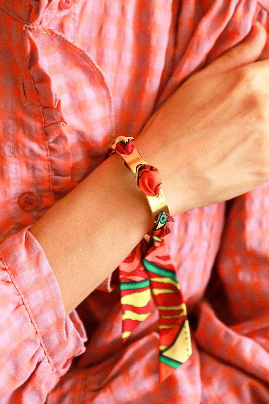 Bracelet Septembre et son ruban Tigres & Cerceaux, coloré
