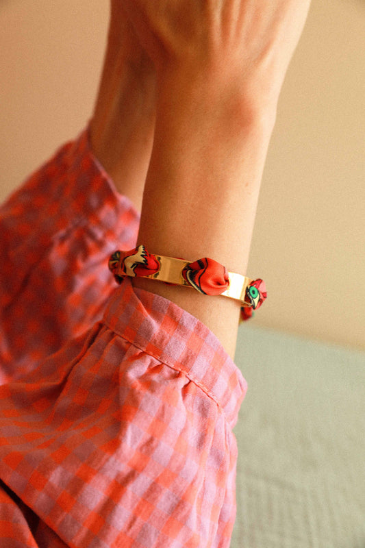 Bracelet Septembre et son ruban Tigres & Cerceaux, coloré