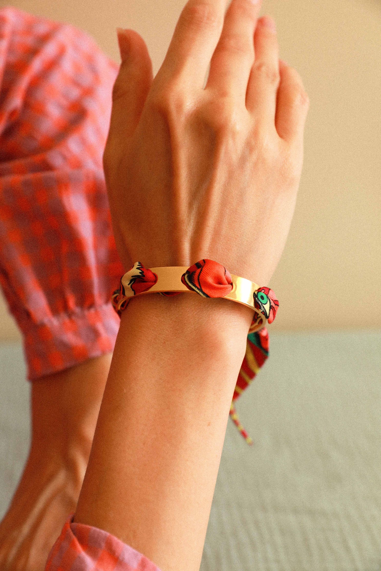 Bracelet Septembre et son ruban Tigres & Cerceaux, coloré