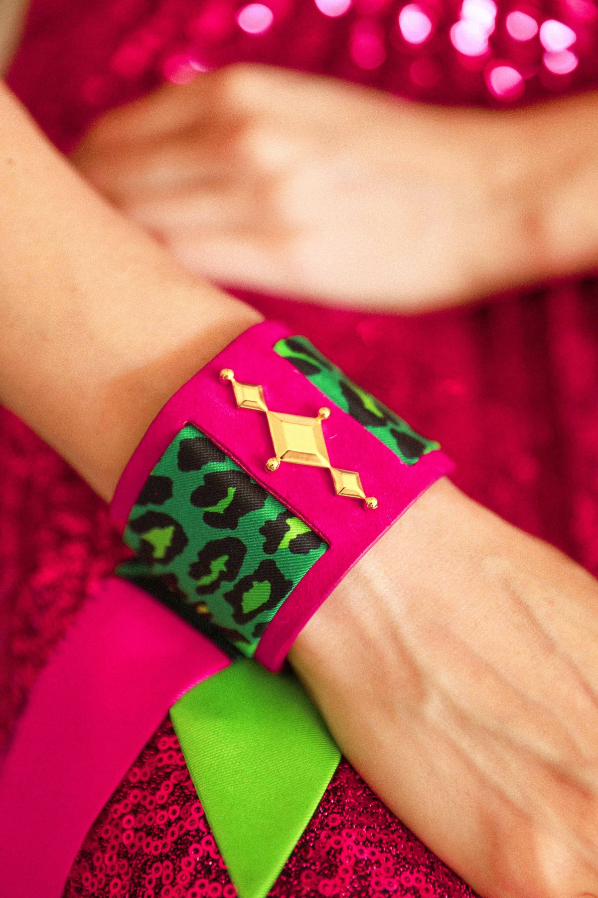 Black Circus Cuff and Gypsy Tales Ribbon, Curry