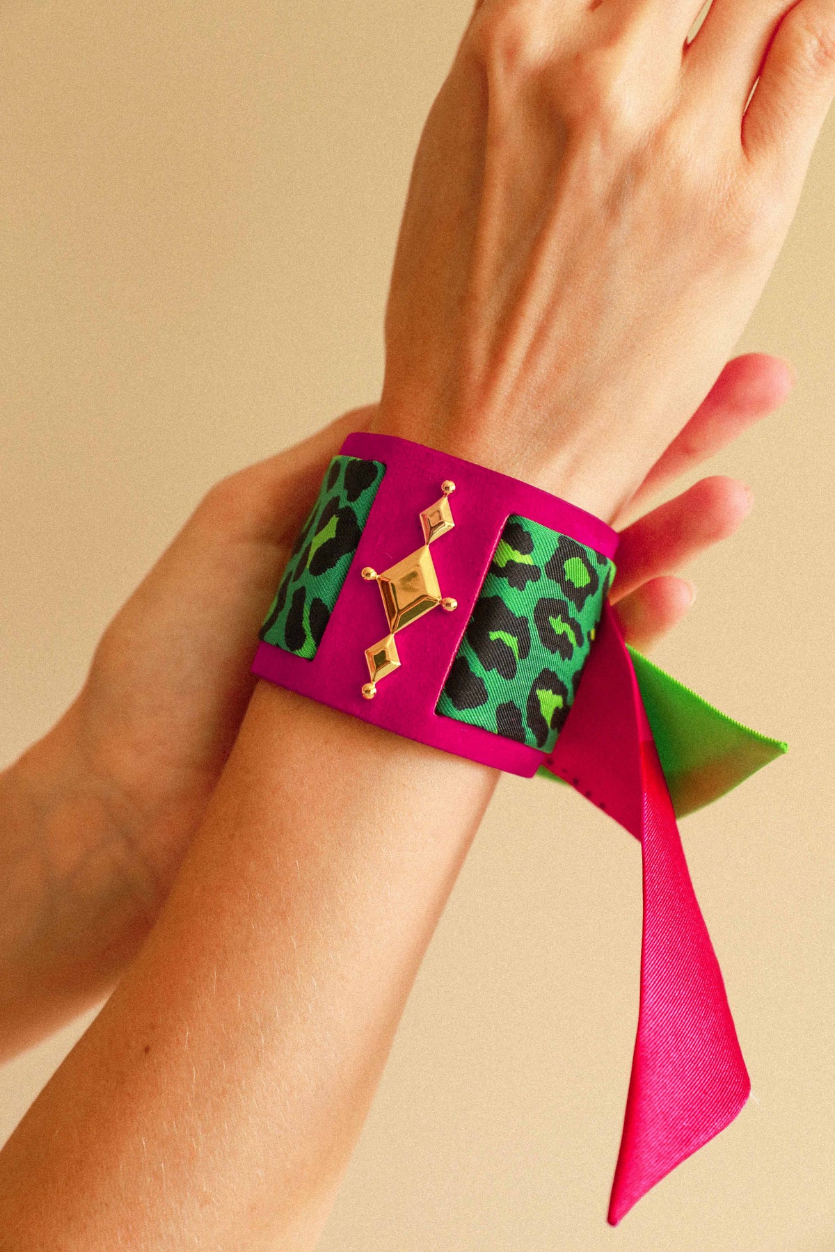 Black Circus Cuff and Gypsy Tales Ribbon, Curry