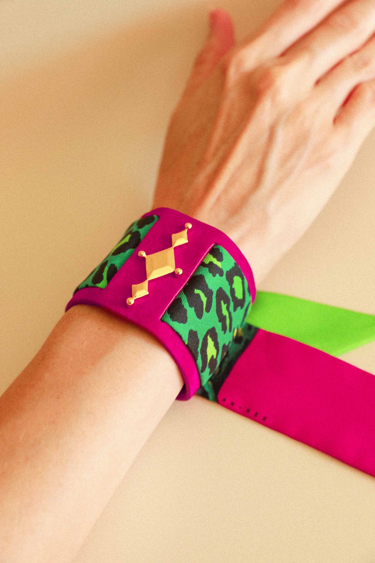 Black Circus Cuff and Gypsy Tales Ribbon, Curry