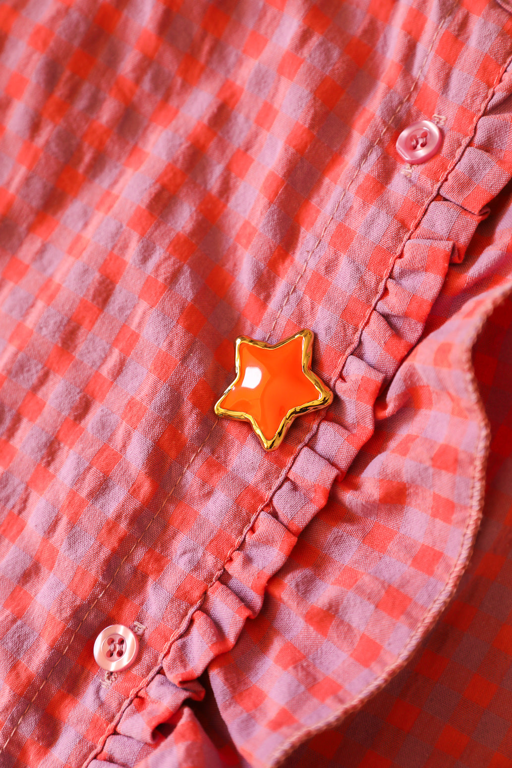 Dessin de chemise ETOILE, orange