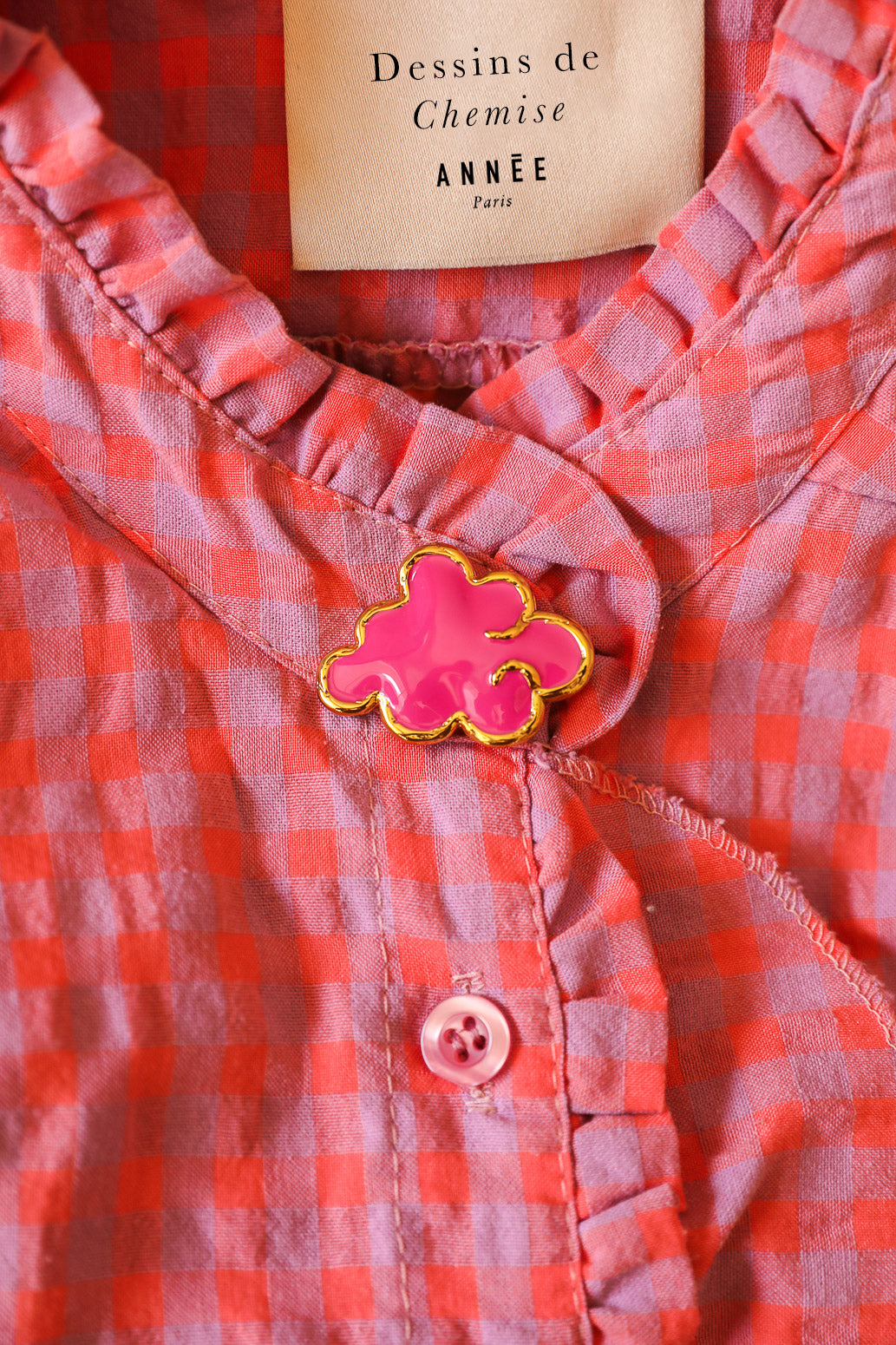 Dessin de chemise NUAGE, rose