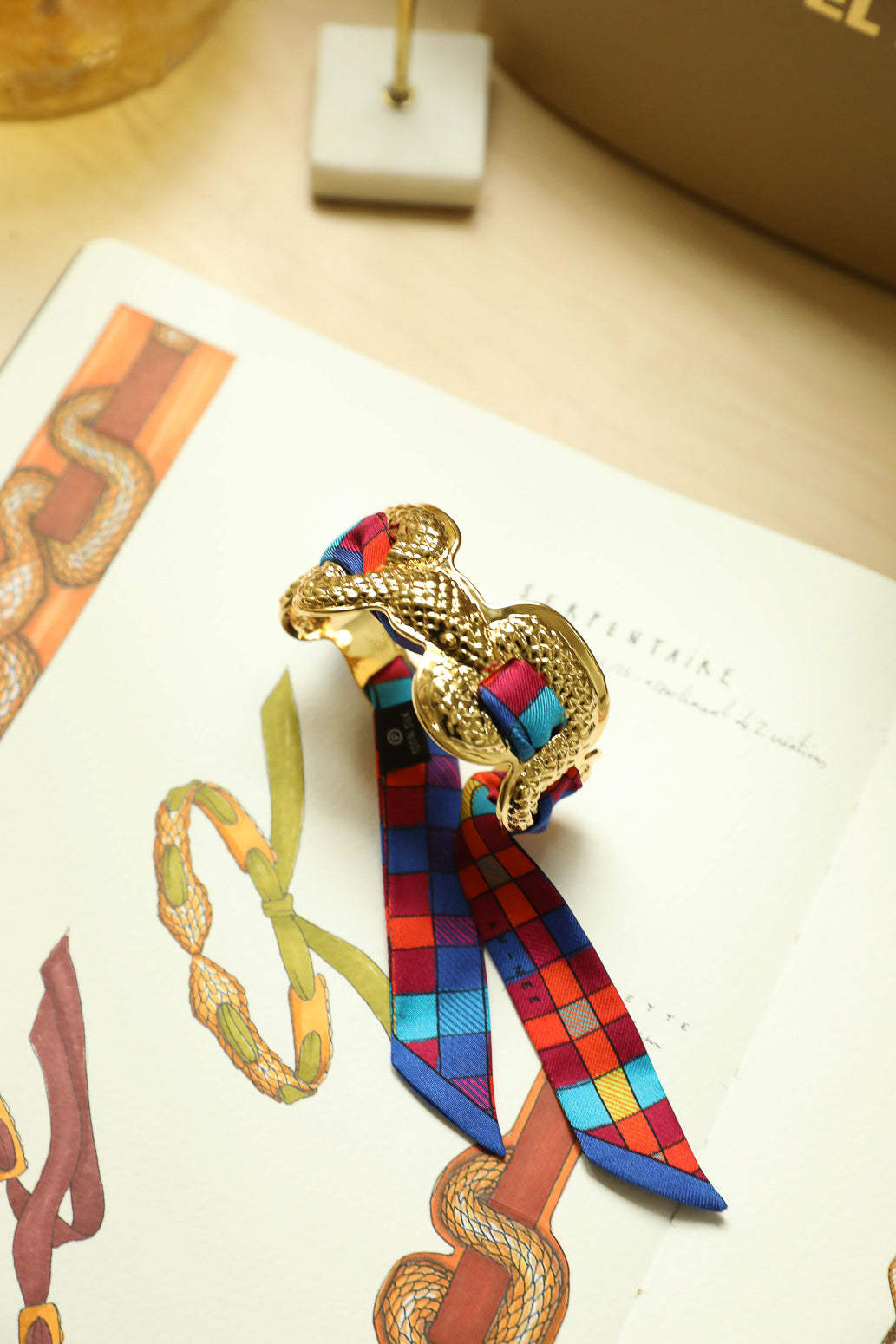 Serpentarius Cuff and Astral Map Ribbon, Neutral