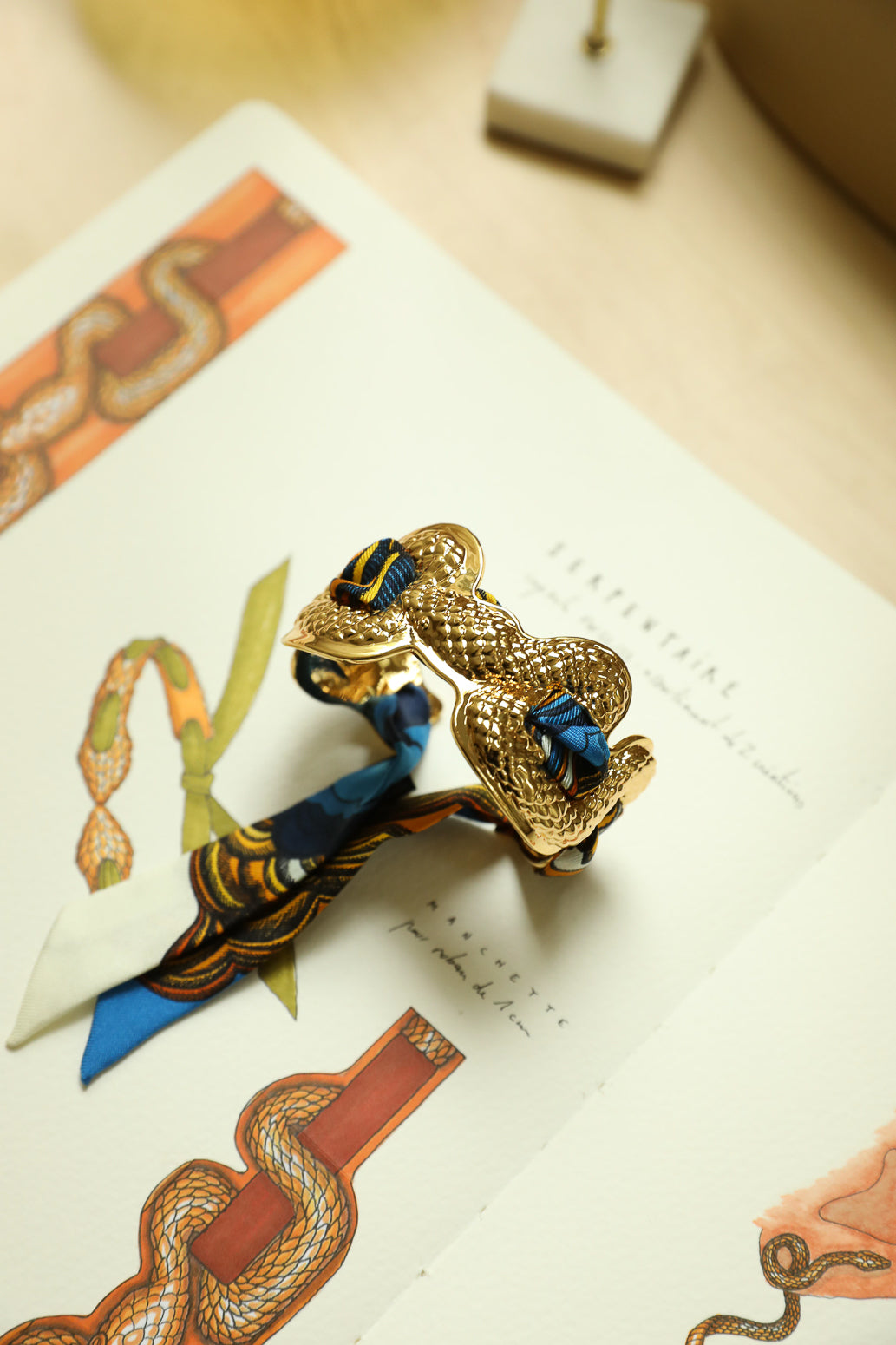 Serpentarius Cuff and Astral Map Ribbon, Neutral