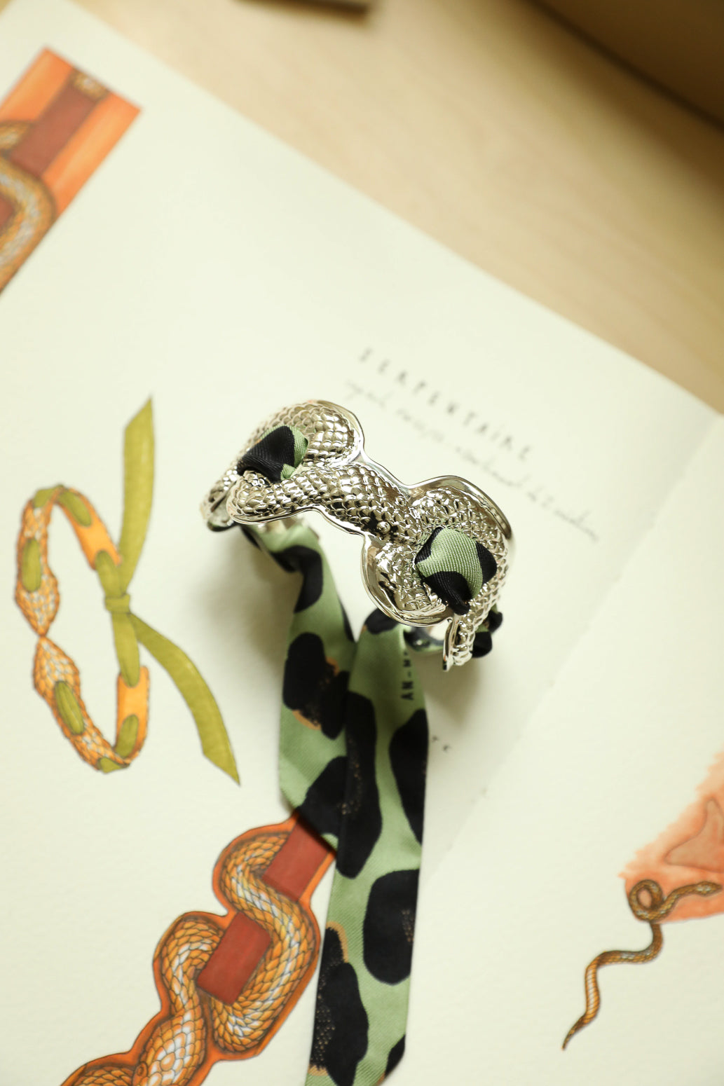 Serpentarius Cuff and Astral Map Ribbon, Neutral