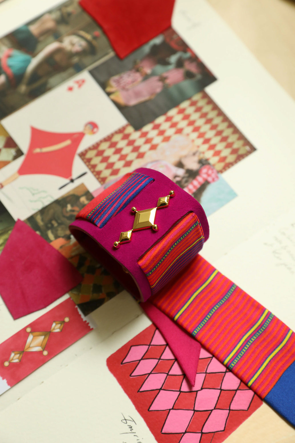 Black Circus Cuff and Gypsy Tales Ribbon, Curry
