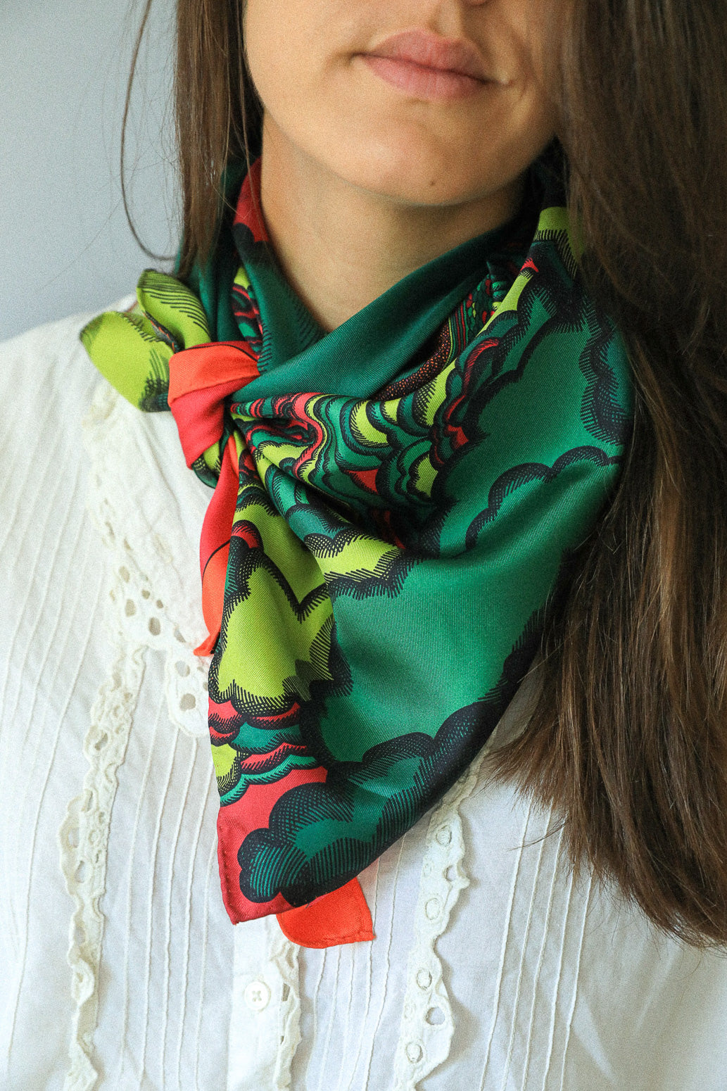 Carré 90 cm - Air, vert