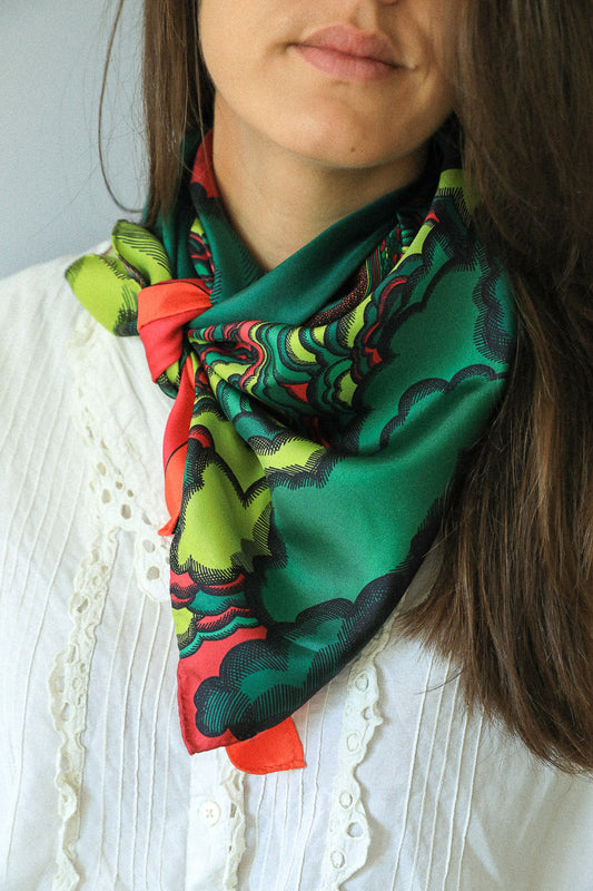 Carré 90 cm - Air, vert