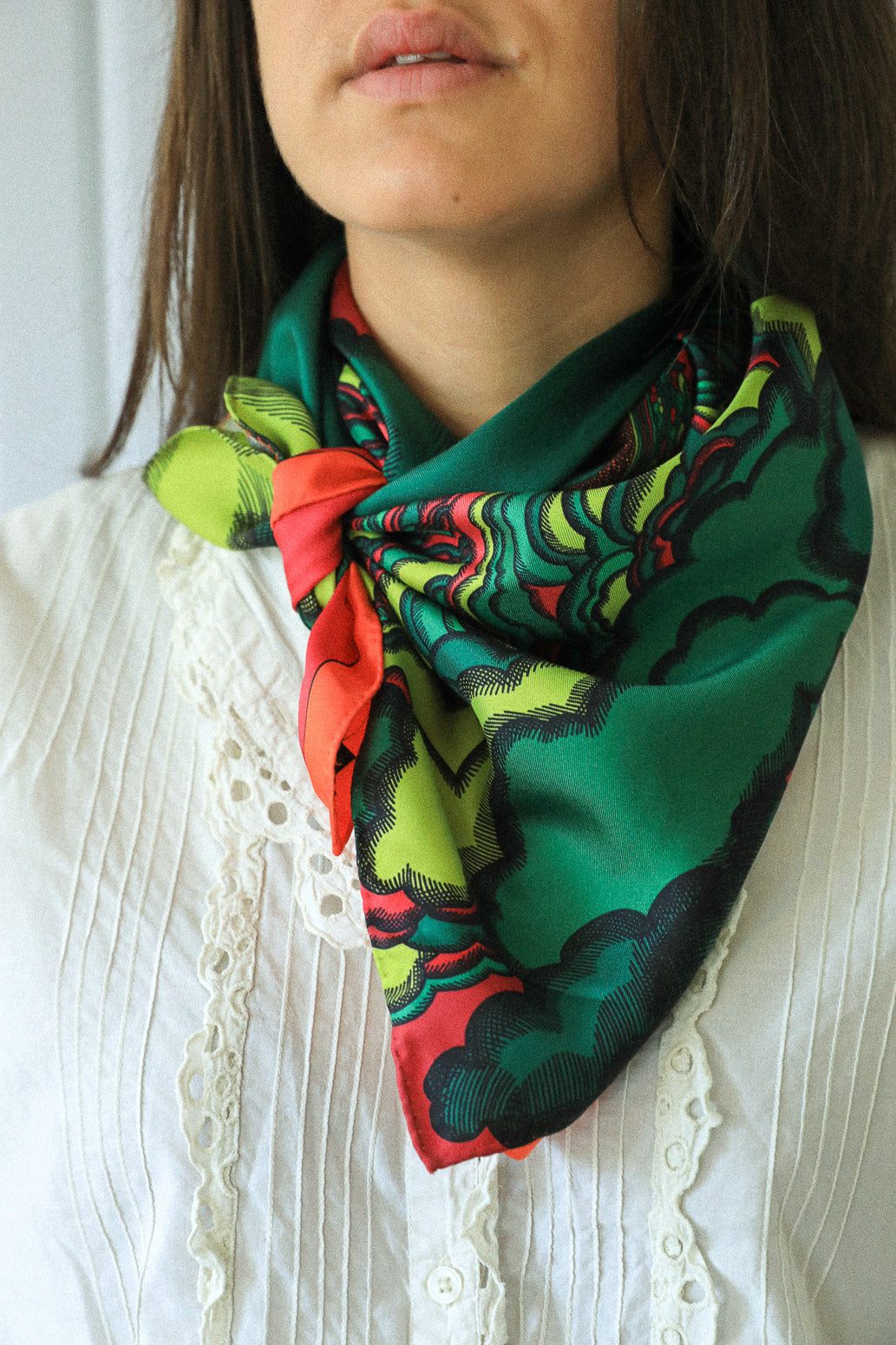 Carré 90 cm - Air, vert