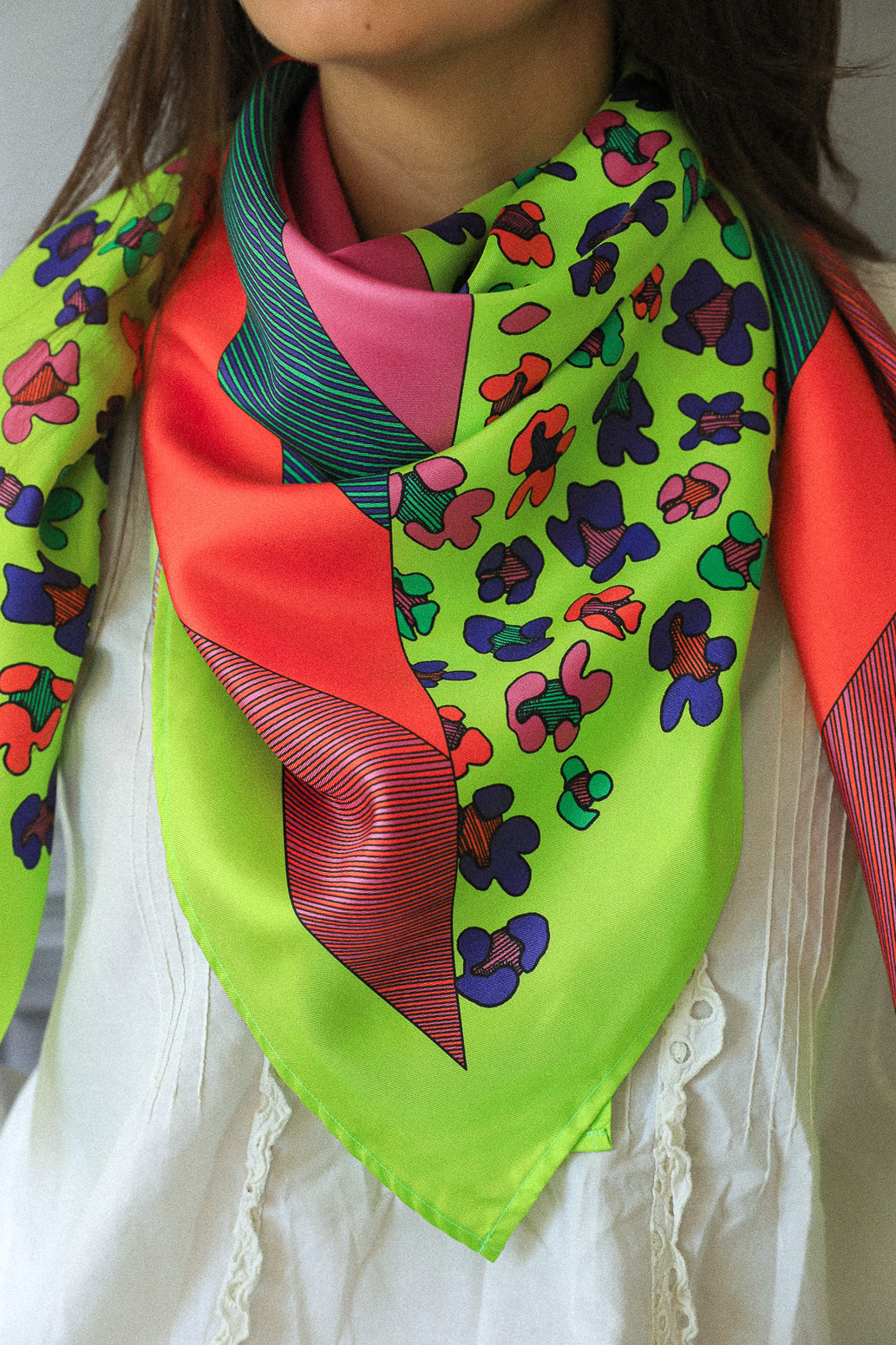 Carré 110 cm Néo-Léo anis flash