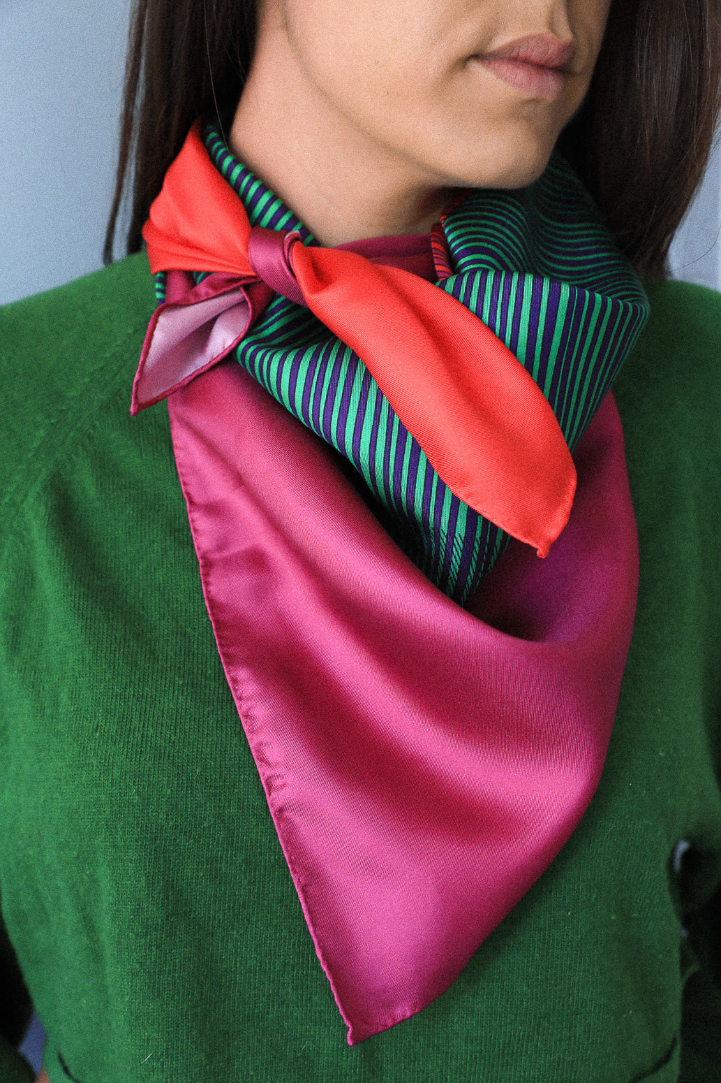 Carré 90 cm - Géométrie Variable, rouge/violet