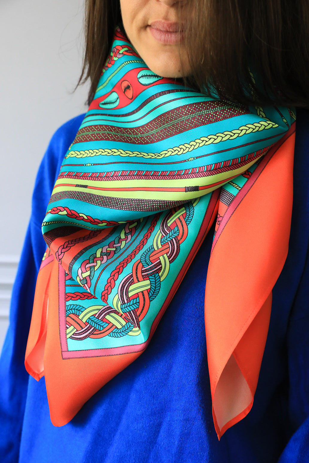 Carré 110 cm Grigri, orange