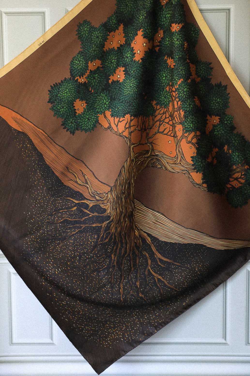 Carré 90 cm - Terre, marron