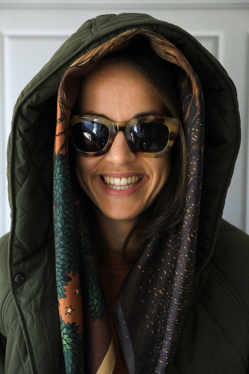 Carré 90 cm - Terre, marron