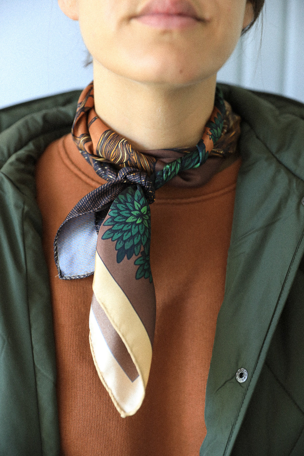 Carré 90 cm - Terre, marron