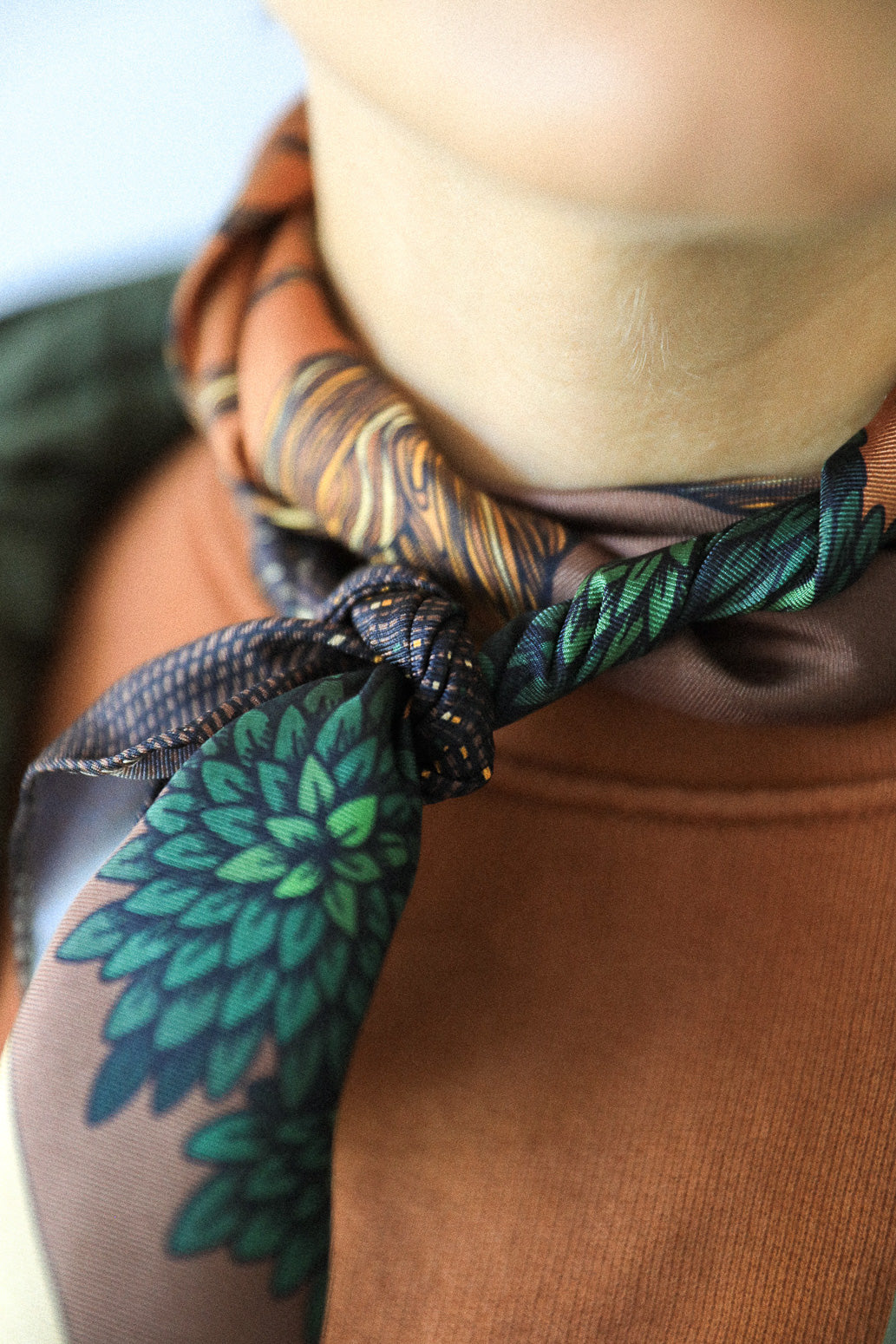 Carré 90 cm - Terre, marron