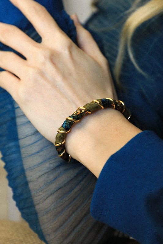 Bracelet Octobre et ruban Sirène coloré