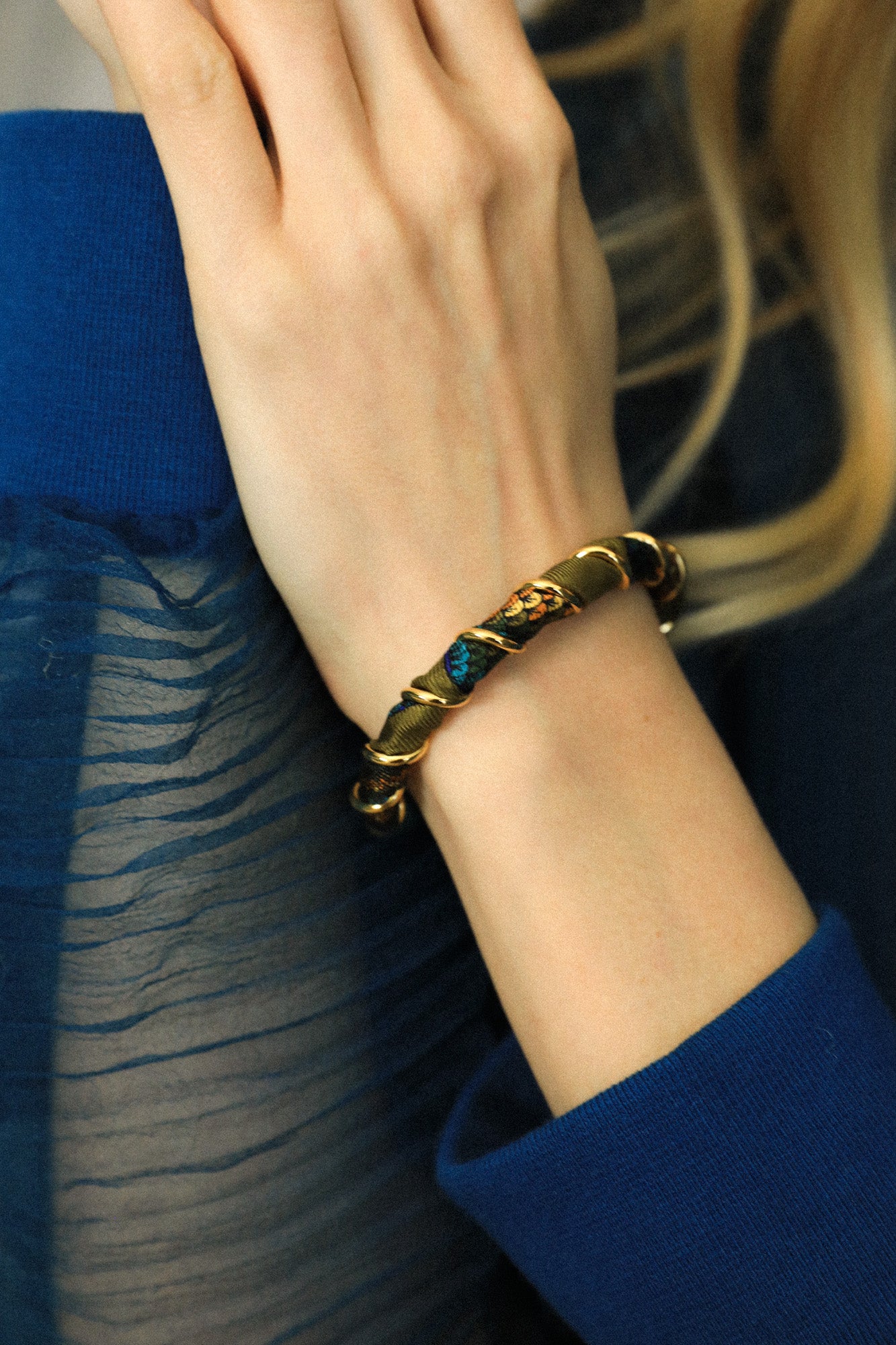 Bracelet Octobre et ruban Sirène coloré
