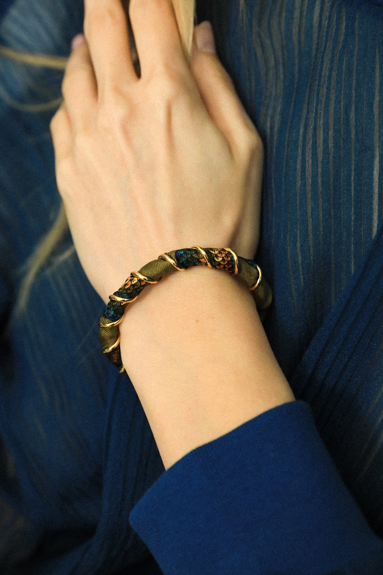 Bracelet Octobre et ruban Sirène coloré