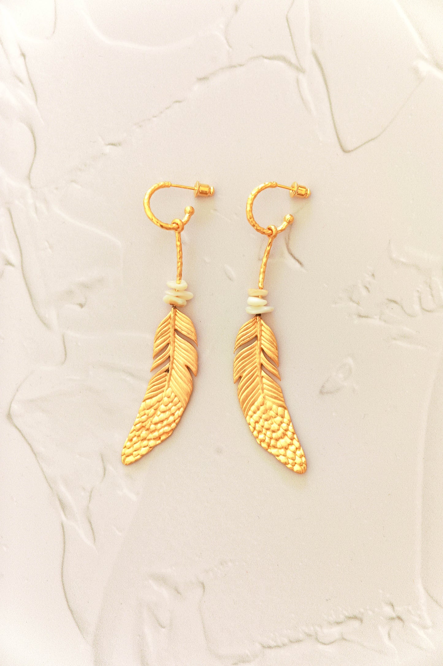 Flying Fish Feather Earrings