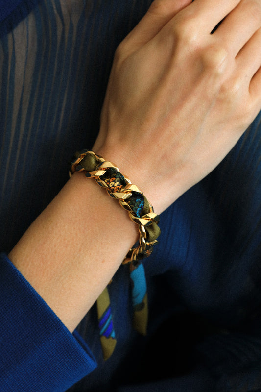 Bracelet Décembre et ruban Sirène coloré