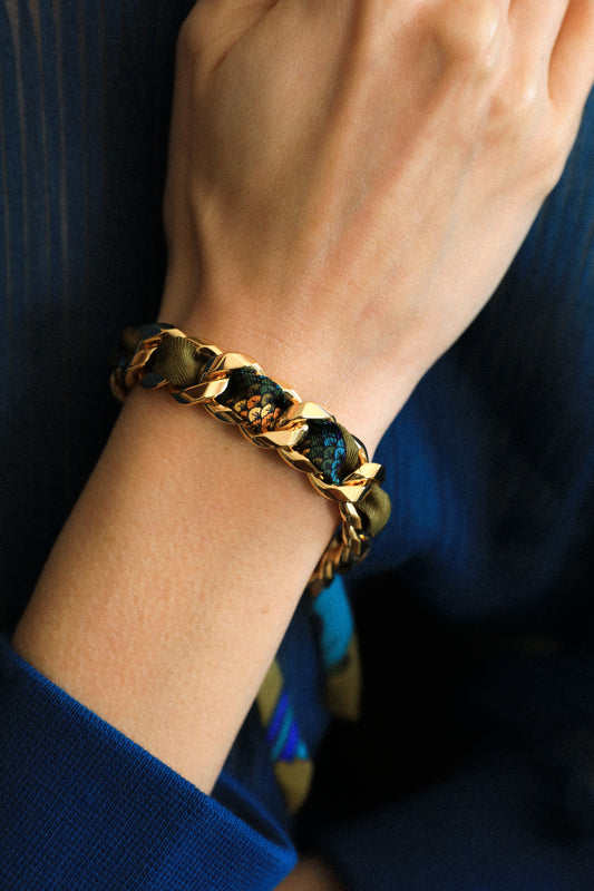 Bracelet Décembre et ruban Sirène coloré