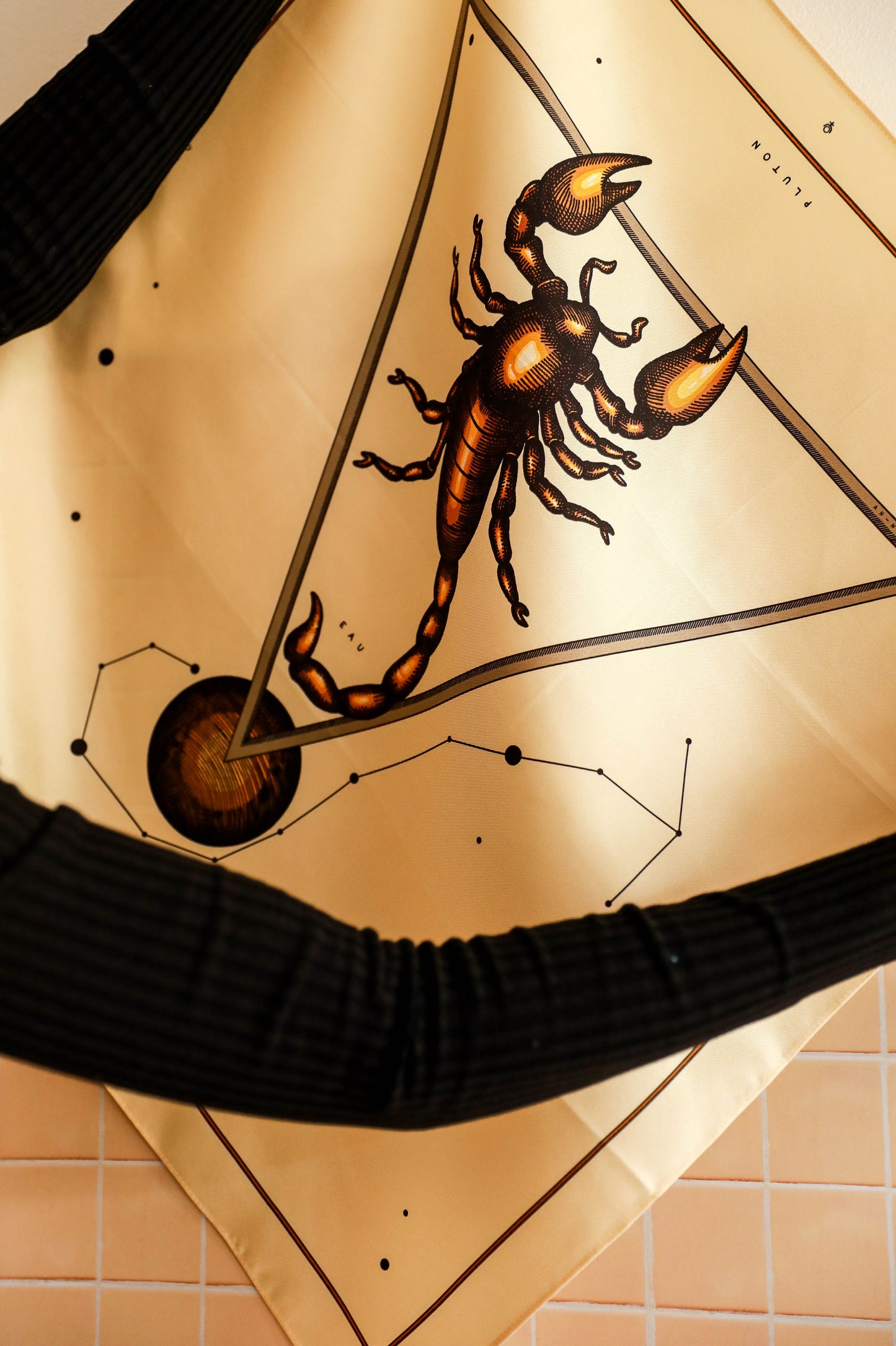 Bandana en soie 55cm - Signe Astro, Crème