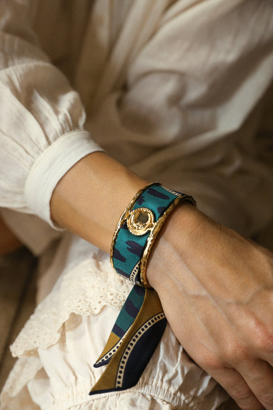 Manchette Lune et ruban Chapanoir, olive