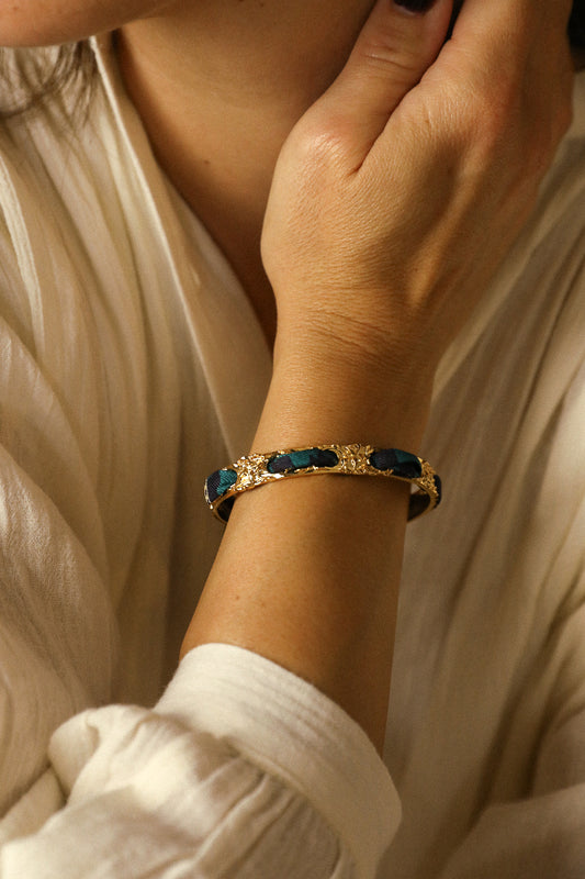 Bracelet Féerie et ruban Chapanoir, olive