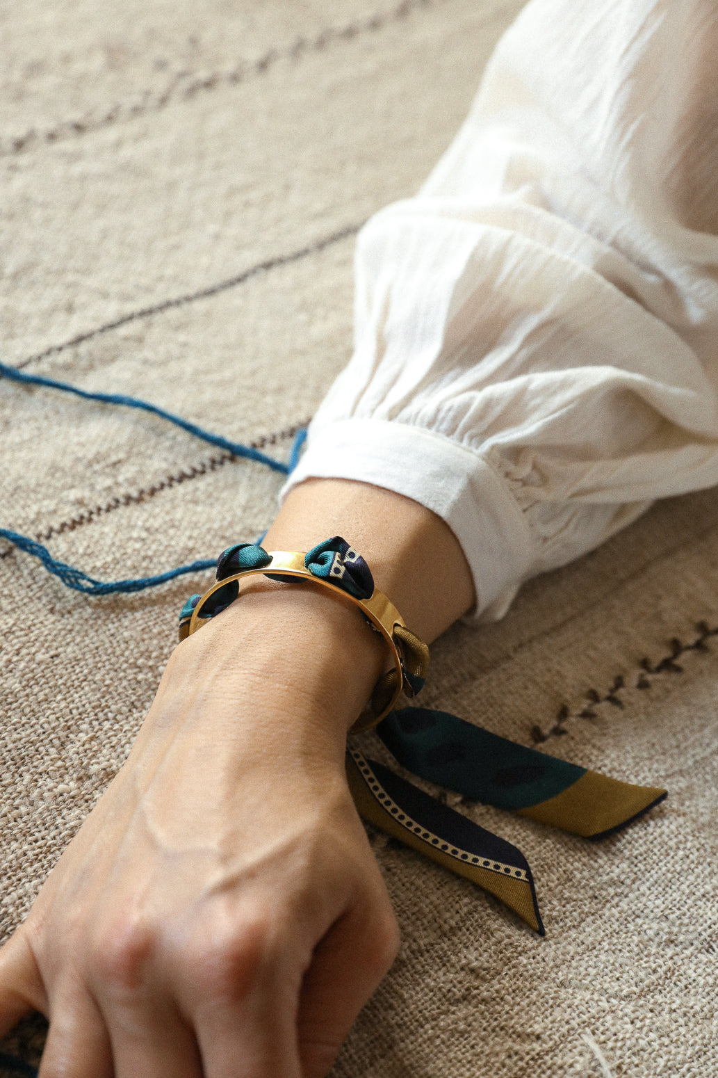 Bracelet Septembre et ruban Chapanoir, olive