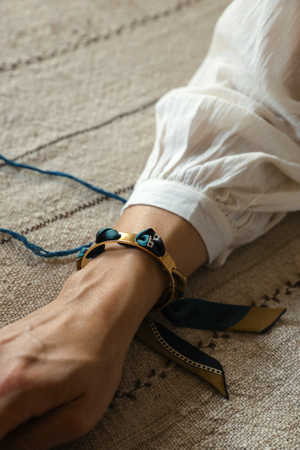 Bracelet Septembre et ruban Chapanoir, olive