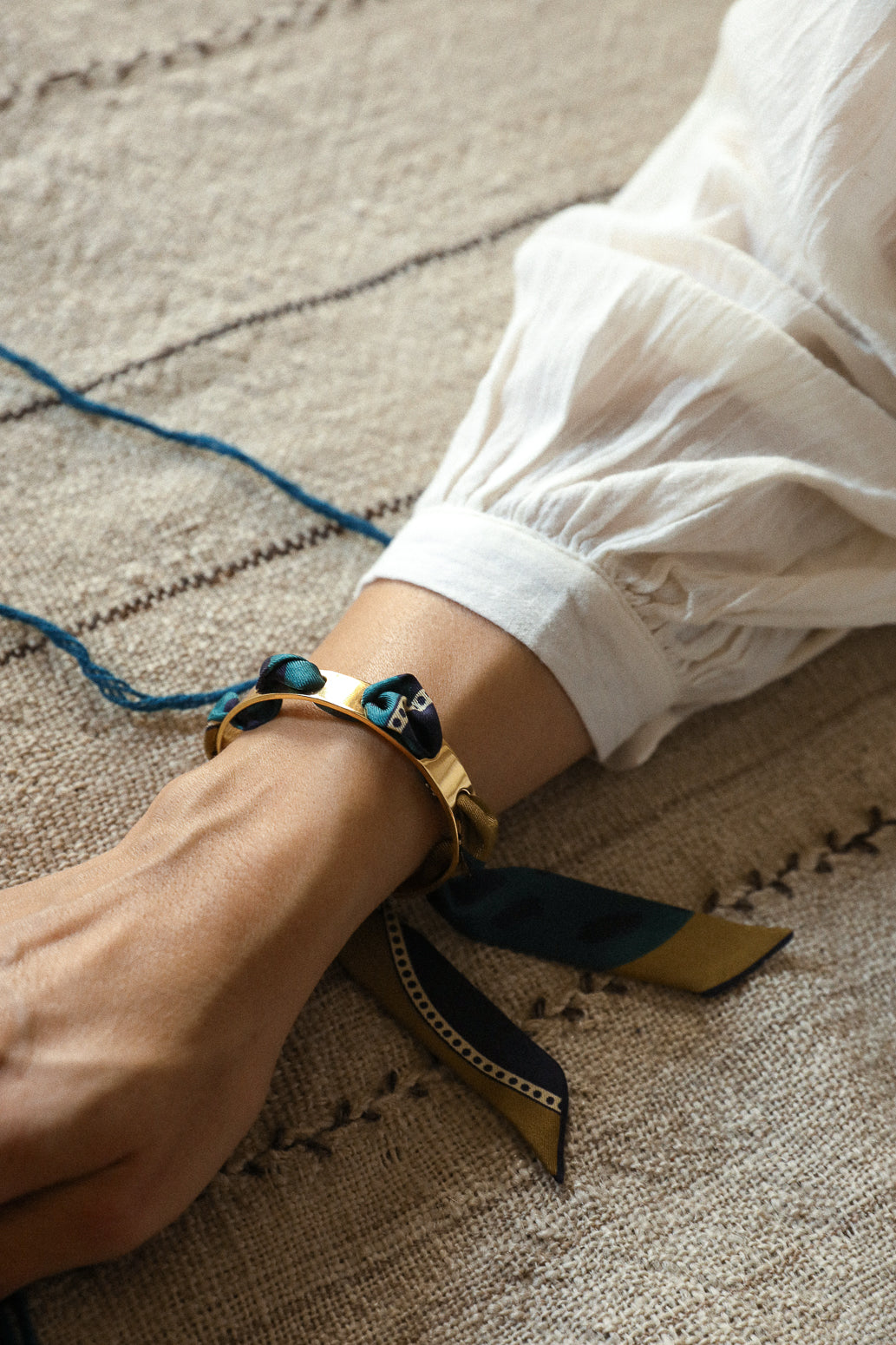 Bracelet Septembre et ruban Chapanoir, olive