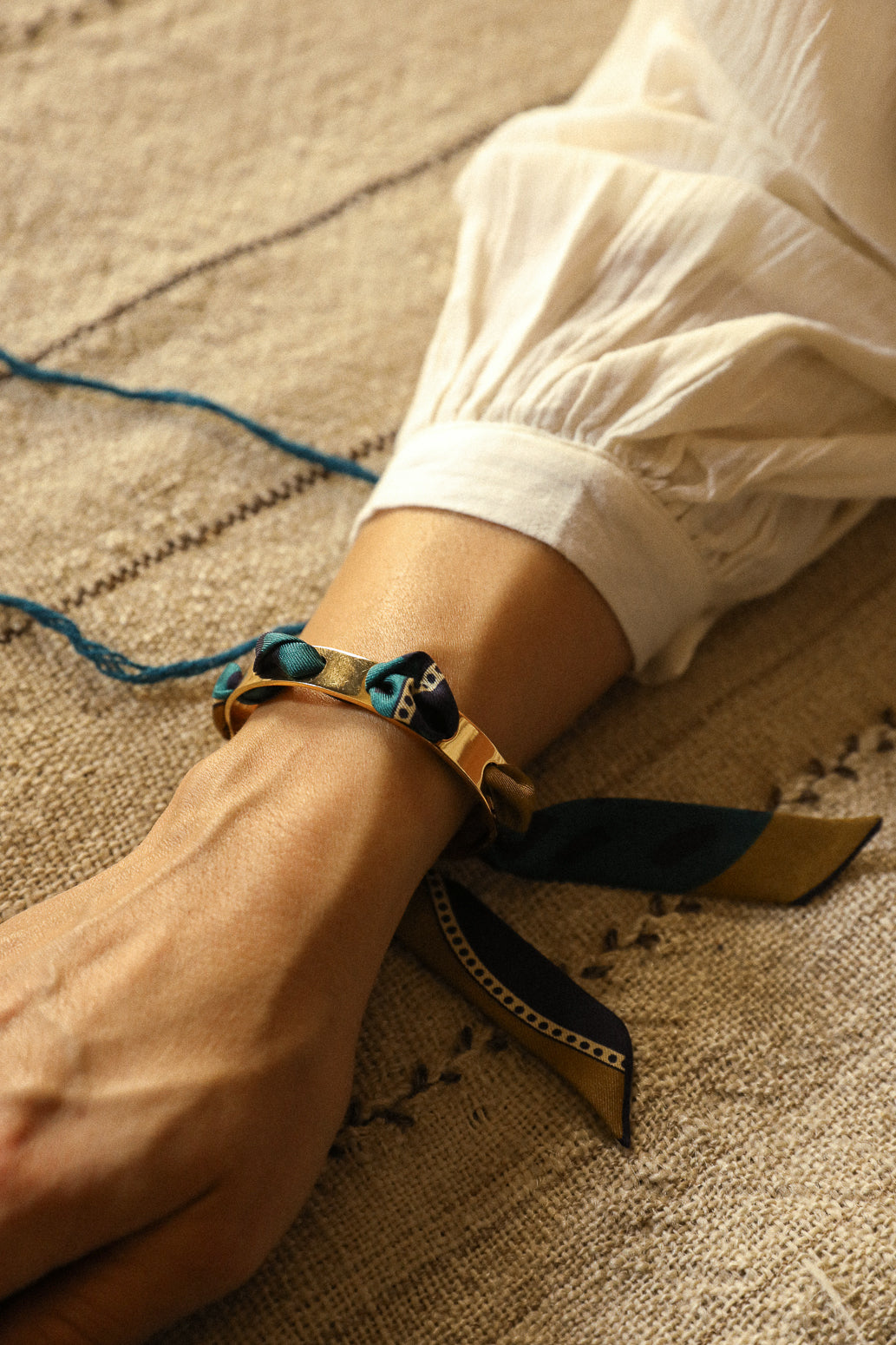 Bracelet Septembre et ruban Chapanoir, olive